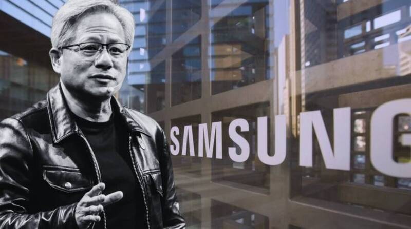 輝達正式與三星代工廠合作，為其AI工廠提供客製化晶片，標誌著取得重大突破。（取自網路）