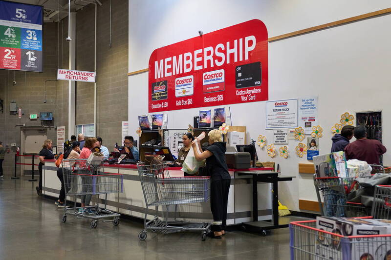 美式賣場好市多(Costco)逆勢成長有一個關鍵原因,就是會員年費收入。(歐新社)