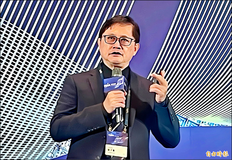 和碩董事長童子賢昨日出席半導體產業協會論壇。（記者方韋傑攝）