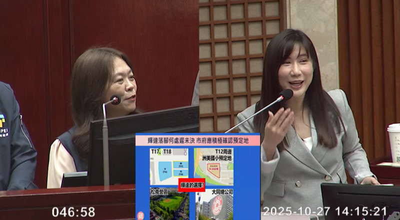 輝達台灣總部落腳何處?台北市地政局長王瑞雲笑著表示,輝達如果回覆,將由市府公布。(圖取自議會直播影片)