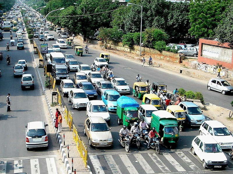 新南向國家授信  今年前9月達成率僅55.2% ，目標恐將「槓龜」、無法達成。圖為印度新德里（記者王孟倫攝）