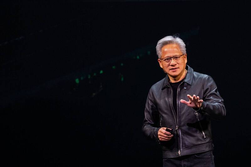 輝達執行長黃仁勳。(彭博)