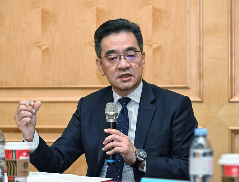 財團法人金融法制暨犯罪防制中心總經理王遠平。（記者張嘉明攝）