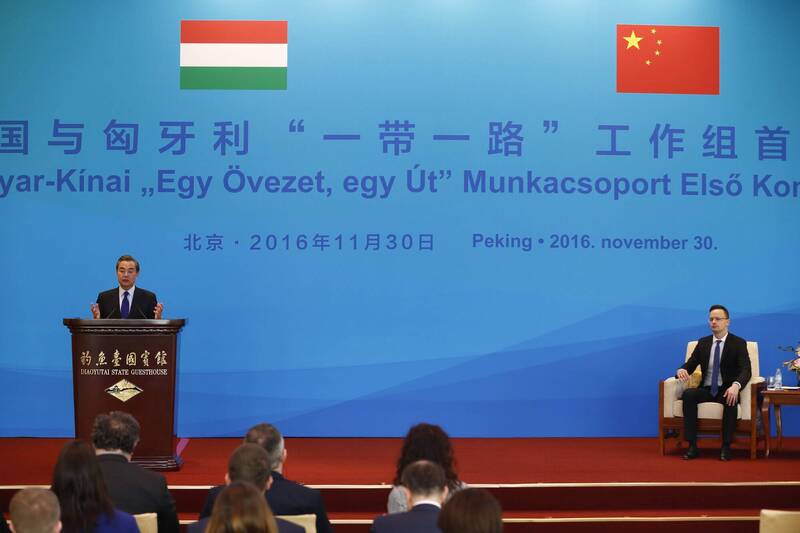 匈牙利是第一個與中國簽署「一帶一路」合作諒解備忘錄的歐洲國家。（歐新社）