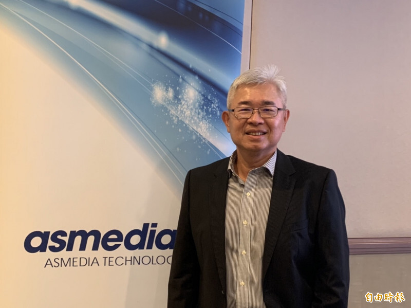 祥碩總經理林哲偉對明年營運看法樂觀。（記者卓怡君攝）