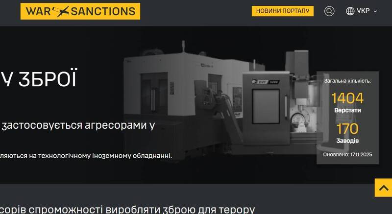 烏克蘭國防部情報總局（HUR）公佈新的證據，日本、中國和台灣的技術正維持俄羅斯的飛彈生產。由HUR創建和維護的War&Sanctions平台，已成為記錄供應鏈、追蹤受制裁實體，以及揭露俄羅斯戰爭機器所需外國零件的全球工具。（取自War&Sanctions官網）