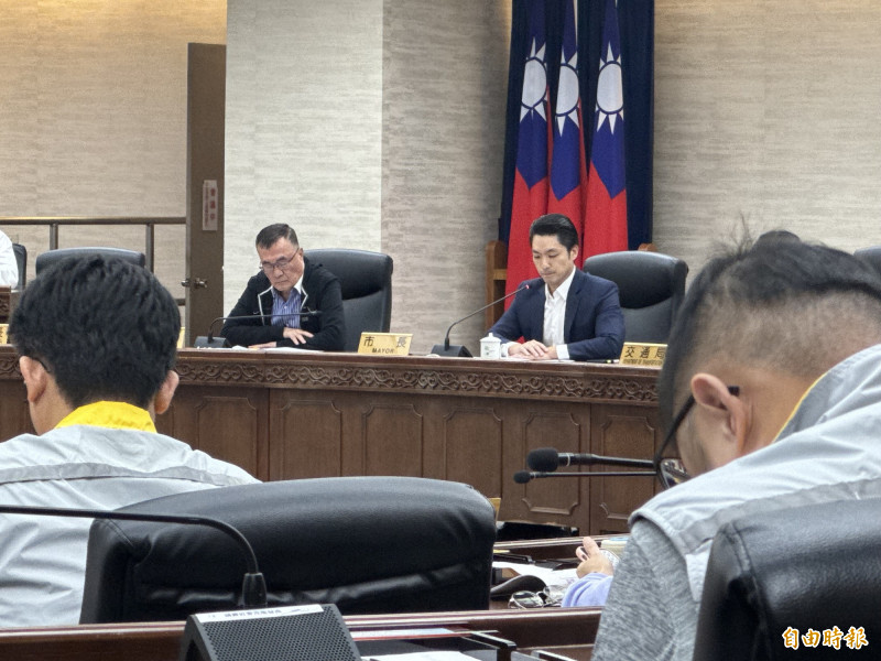 台北市長蔣萬安主持道安會報。（記者董冠怡攝）