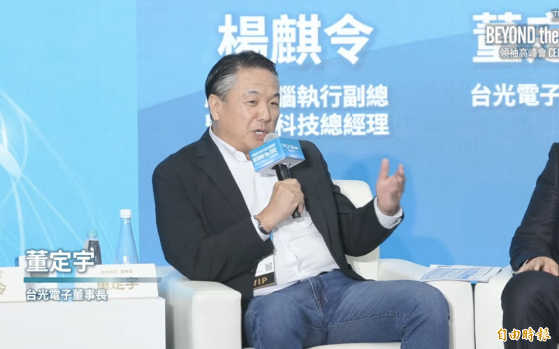 台光電董事長董定宇對公司後市充滿信心。（記者卓怡君攝）