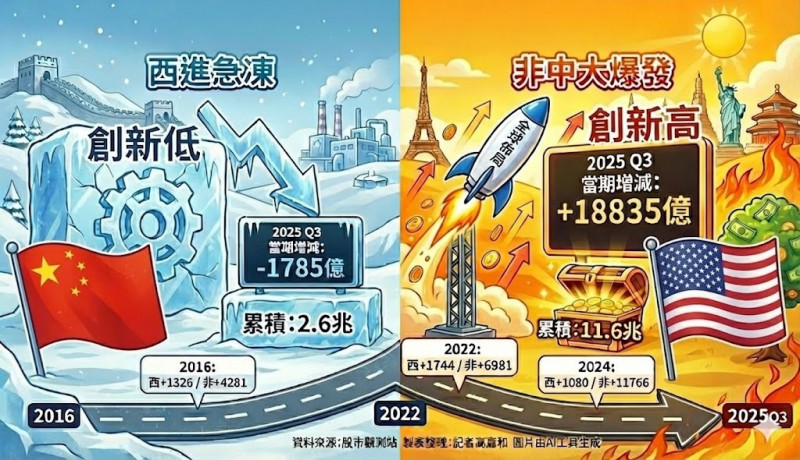 西進急凍1》台股赴中投資倒退嚕 前3季大減1785億