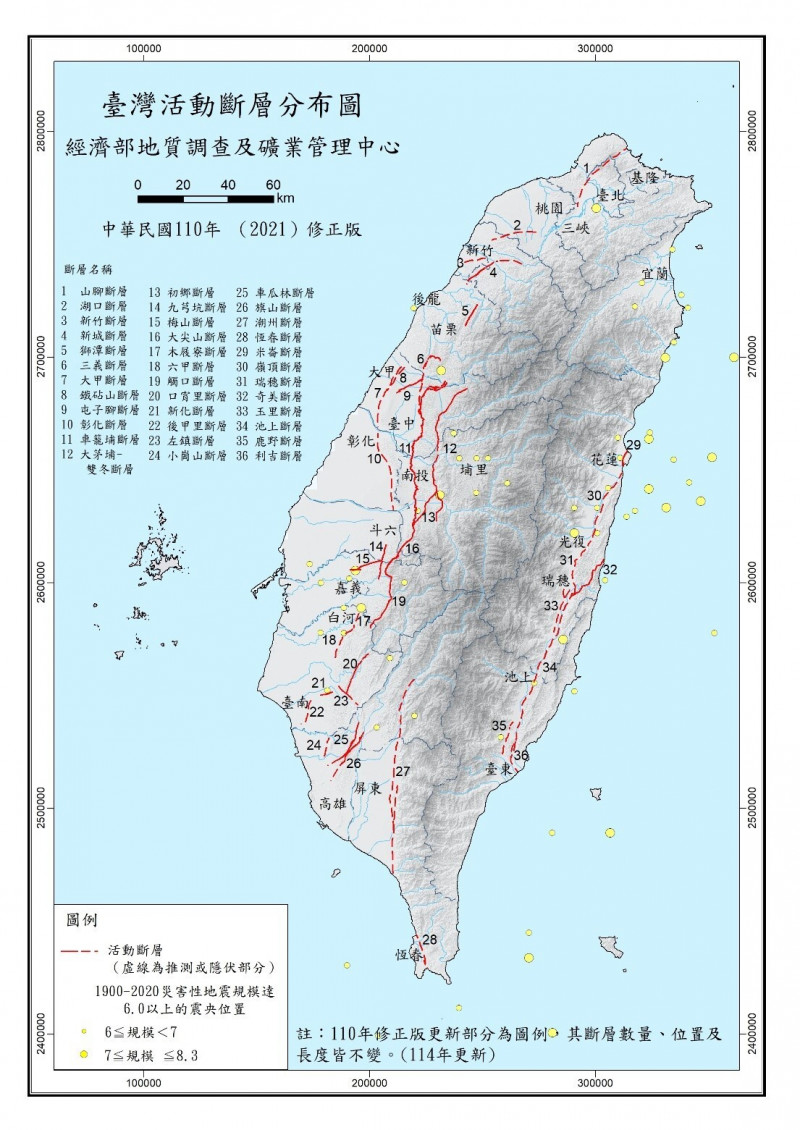不再區分第一、二類！地礦中心︰活動斷層都有風險