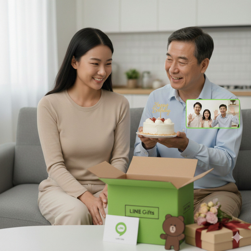 LINE禮物觀察，線上送禮行為已從特定節慶延伸至用戶的日常生活，成為平台最大訂單活動。 （AI 示意圖）