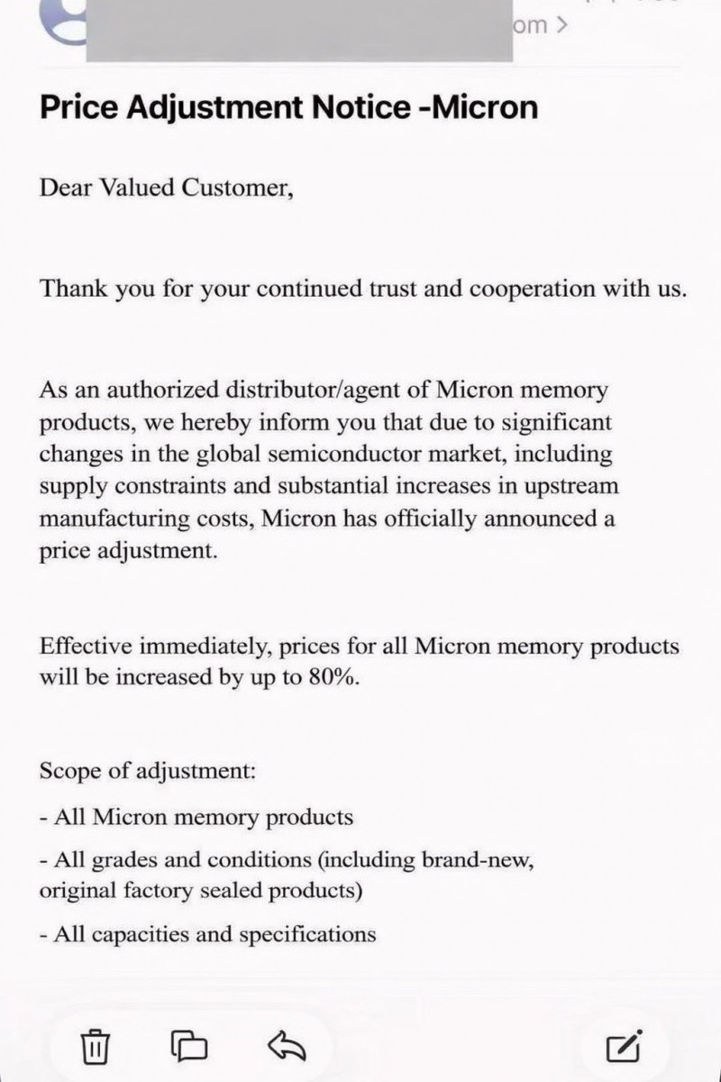 三大廠記憶體漲價通知有「公版」 業界哭笑不得- 自由財經