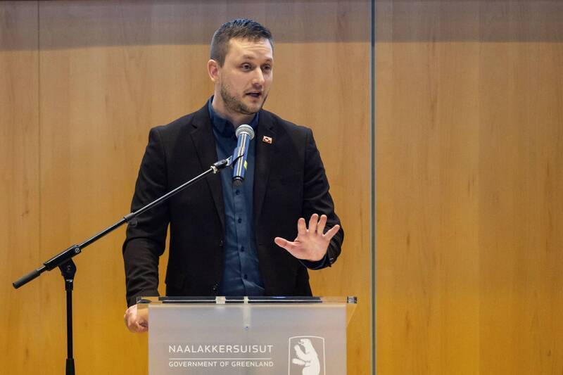 格陵蘭總理尼爾森（Jens-Frederik Nielsen） 週四則表示，他不知道川普與北約協議枉架的細節有那些，但主權是紅線。（路透）