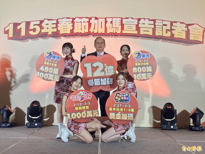 今晚威力彩頭獎連26摃，台彩預估下期獎金上看7.7億元。（記者鄭琪芳攝）