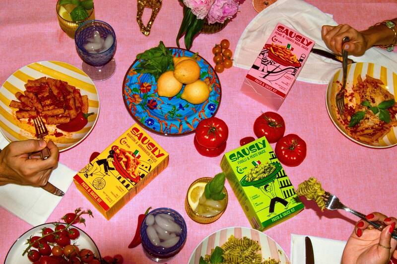 義大利麵與醬料組合品牌「Sausly」。（圖擷取自FB粉專/SauslyHouse）