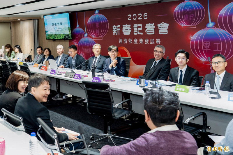 經濟部產發署今舉辦新春記者會。（記者廖家寧攝）