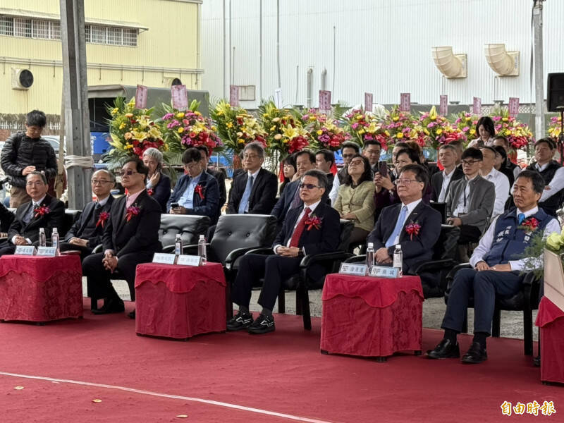 測試介面廠精測（6510）因應產能供不應求，今在桃園平鎮產業園區舉行三廠動土典禮。（記者洪友芳攝）