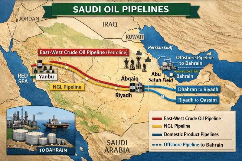不需要荷姆茲了？沙烏地輸油管道已達每日700萬桶滿負荷運行
