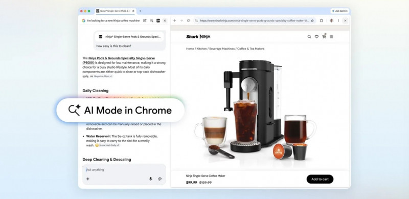 Google Chrome AI搜尋再進化！推「並排瀏覽」終結分頁跳轉痛點