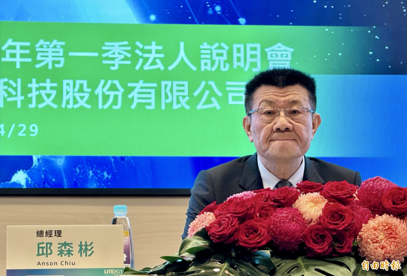 光寶科總經理邱森彬預期毛利率自第二季起將隨產品組合改善回升。（記者方韋傑攝）