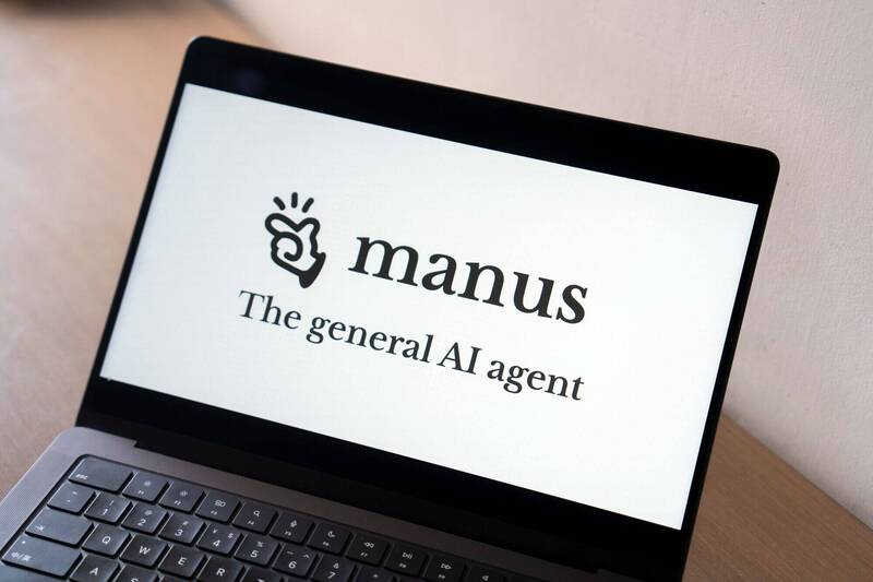 人工智慧（AI）新創公司Manus。（彭博）