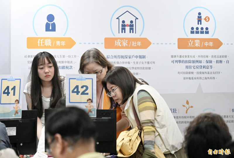 今年所得稅結算申報期間為5月1日起至6月1日。（記者羅沛德攝）