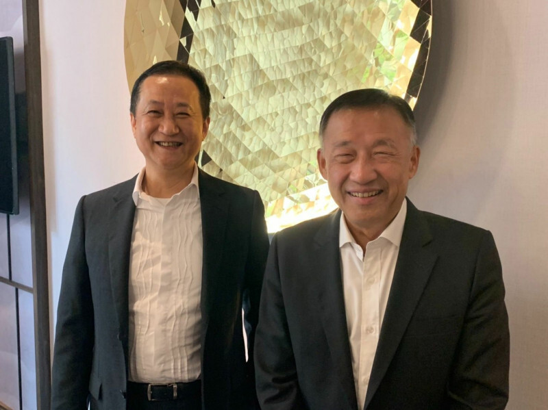 兆利董事長張台沅（左）與副董事長劉光華。（記者卓怡君攝）