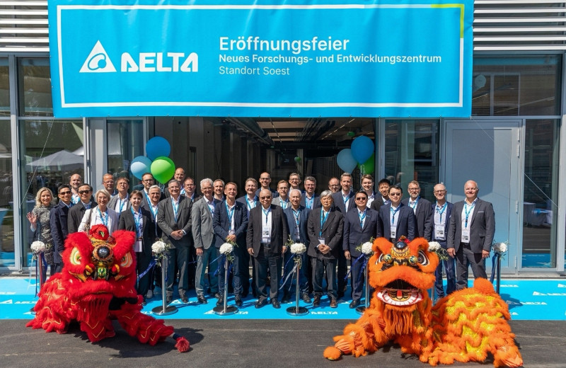 台達電集團旗下Delta Energy Systems於德國索斯特啟用新研發中心。（台達電提供）