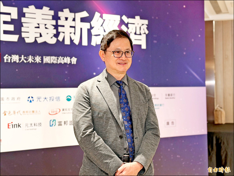 和碩董事長童子賢表示，外企盼台廠擴產，無懼「台海風險」。（記者方韋傑攝）