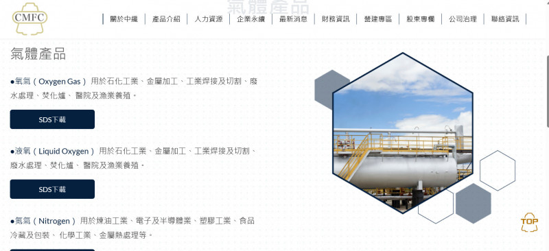 開高落跑? 中纖股價爆量翻黑。（擷取自官網）
