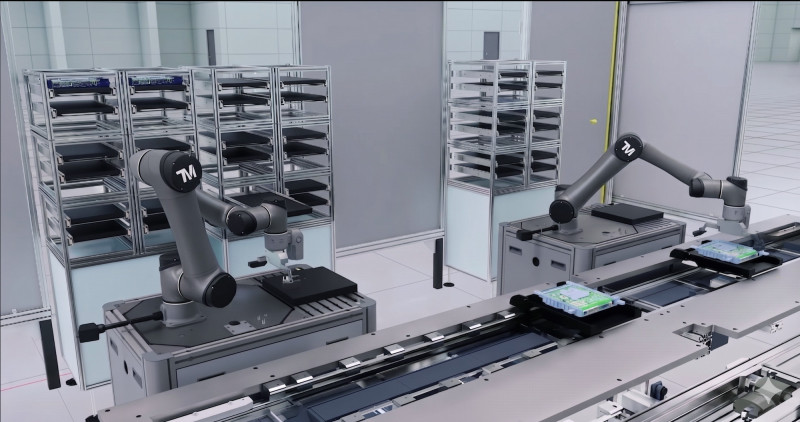 達明AI協作機器人正式導入母公司廣達位於德國的車用電子製造工廠。（達明提供）