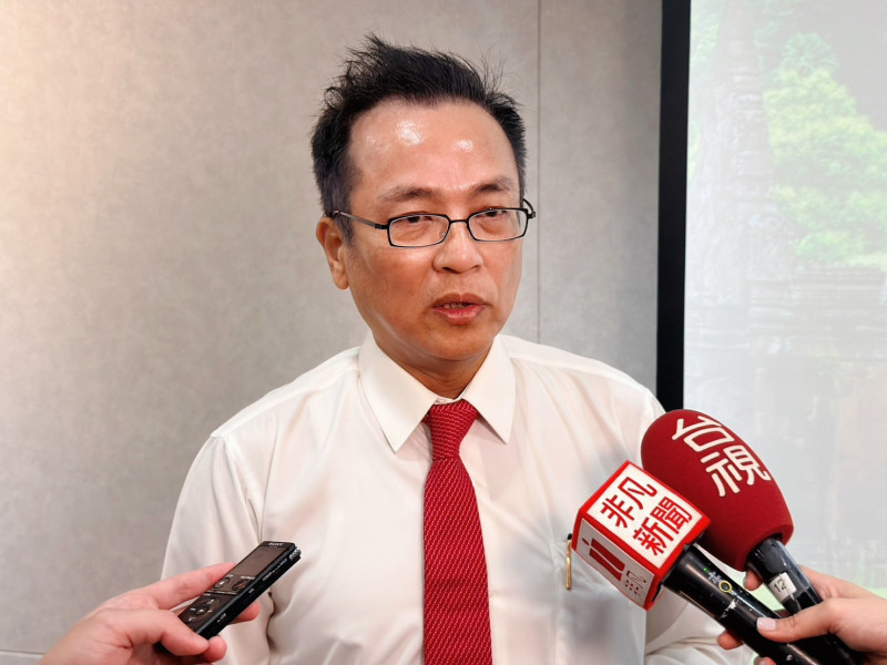 鑫科今日舉辦法說會。圖為董事長李建輝。（記者歐宇祥攝）