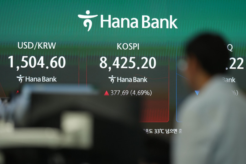 南韓Kospi今年1至6月漲幅翻倍。（美聯社）