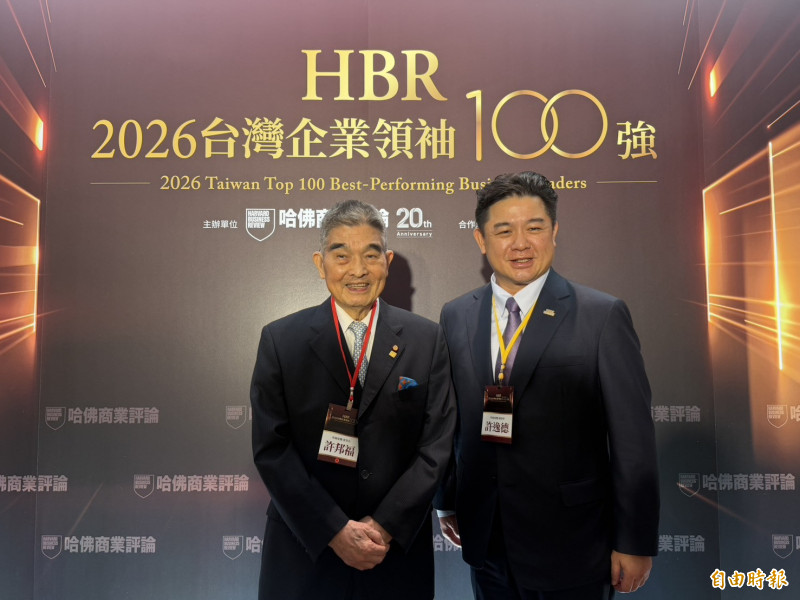 華城董事長許邦福（左）、華城總經理許逸德（右）。（記者林菁樺攝）