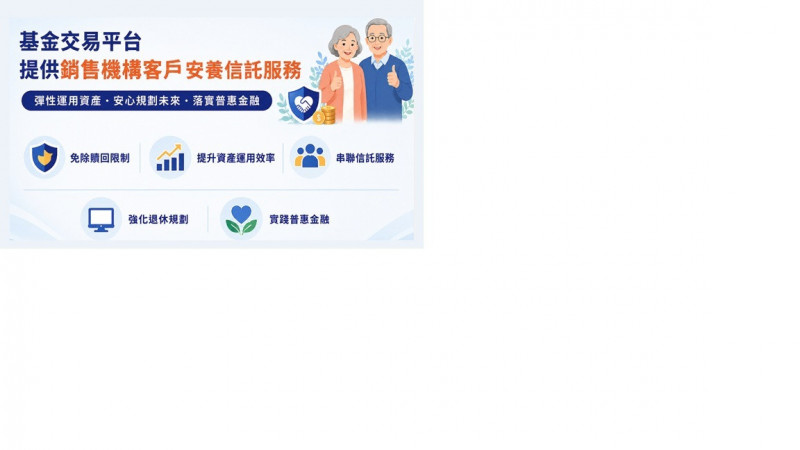 集保「安養信託服務」今上線 基金免變現可直接交付信託