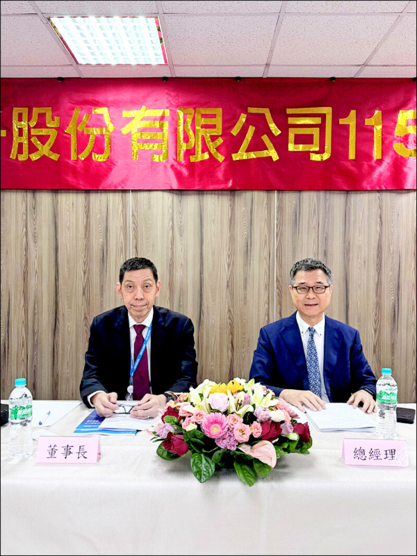 左為中磊董事長王煒，右為總經理林斌。（中磊提供）