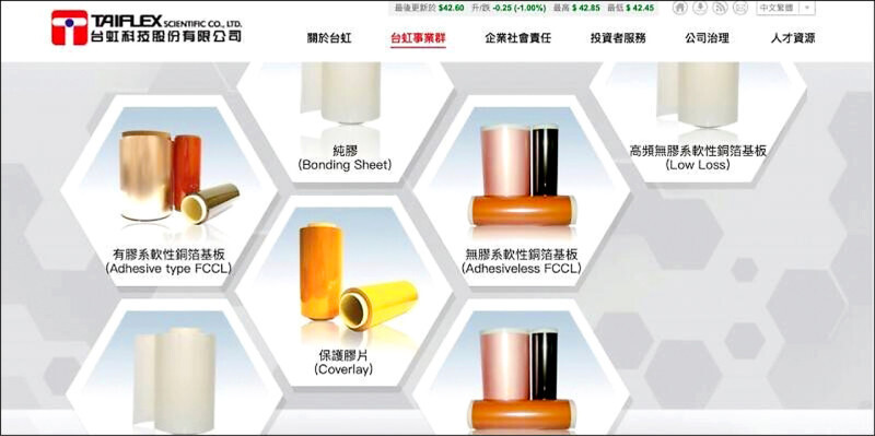 焦點股》台虹：PTFE材料 有望取代玻纖布！