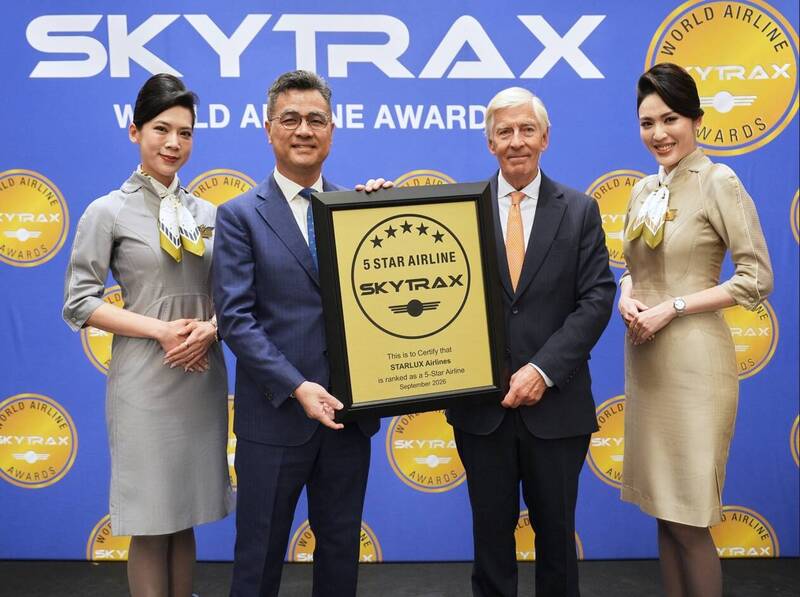 星宇航空再獲國際最高肯定 蟬聯五星航空勇奪全球最整潔航空第一名