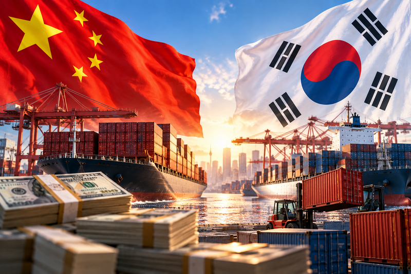 韓中FTA10年爆慘案！韓貨中國市占慘掉3成 3年狂吞1.1兆逆差