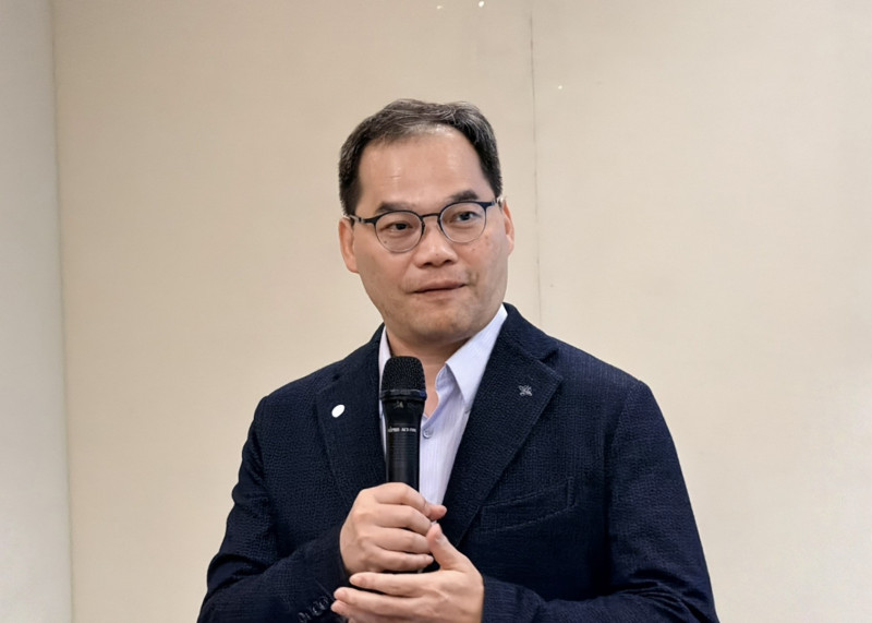 晟銘電今日舉辦法說會。圖為總經理羅志吉。（記者歐宇祥攝）