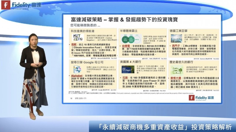 減碳商機上看百兆美元 富達推出全新永續基金