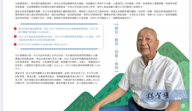 董事長被指揮霍淫亂 信大水泥：與公司業務無關