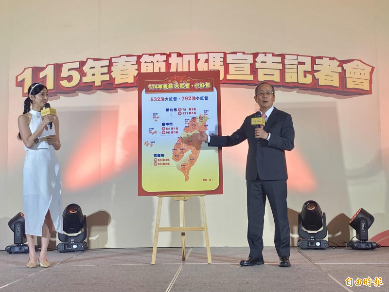 大樂透頭獎摃龜  春節大紅包開出10組