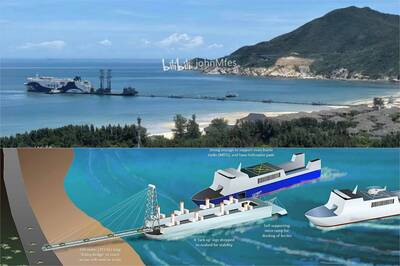 中國怪奇登陸船的真實影像曝光了 與滾裝輪對接組成海上浮橋