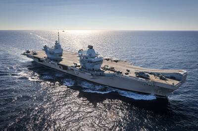 【影】英「威爾斯親王號」航艦將赴東瀛 是否航經台灣周邊待觀察