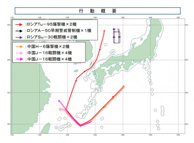 中共不只13機艦擾台 中俄軍機「繞日」巡航引發日防相嚴重關切
