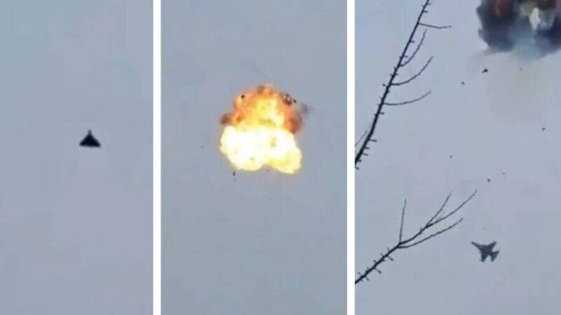 【有片】烏軍F-16機砲連射打爆俄軍無人機  震撼畫面曝光