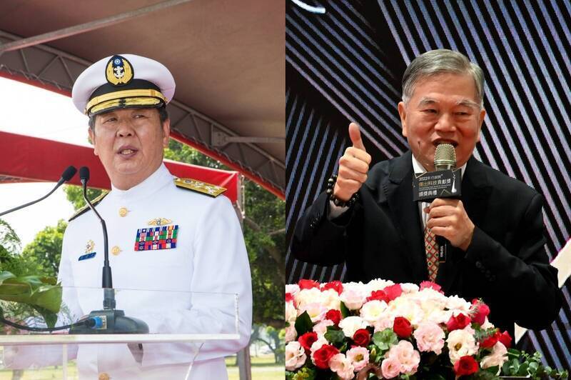 中科院在今年4月進行董監事改組，潛艦國造計畫的總督導丶前參謀總長黃曙光（左）及前行政院副院長沈榮津都列為新科董事。（本報合成；軍聞社、本報資料照）