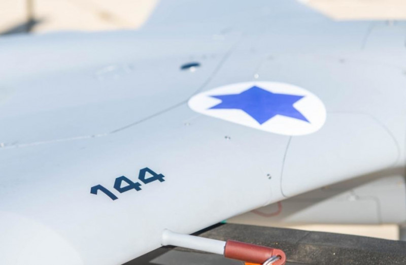 以色列空軍9個月接收了首批「火花」（Spark）無人機，但只公布其局部樣貌。（取自以色列國防部網站）