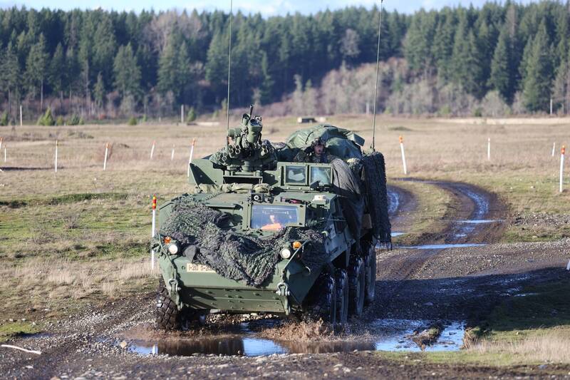 新型的史崔克裝甲車變形。（圖擷自「1-2 Stryker Brigade Combat Team」臉書粉專）